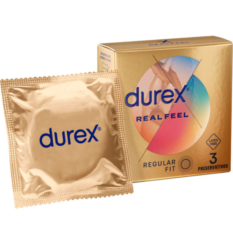 Durex Real Feel Condones sin Látex 3 Unidades