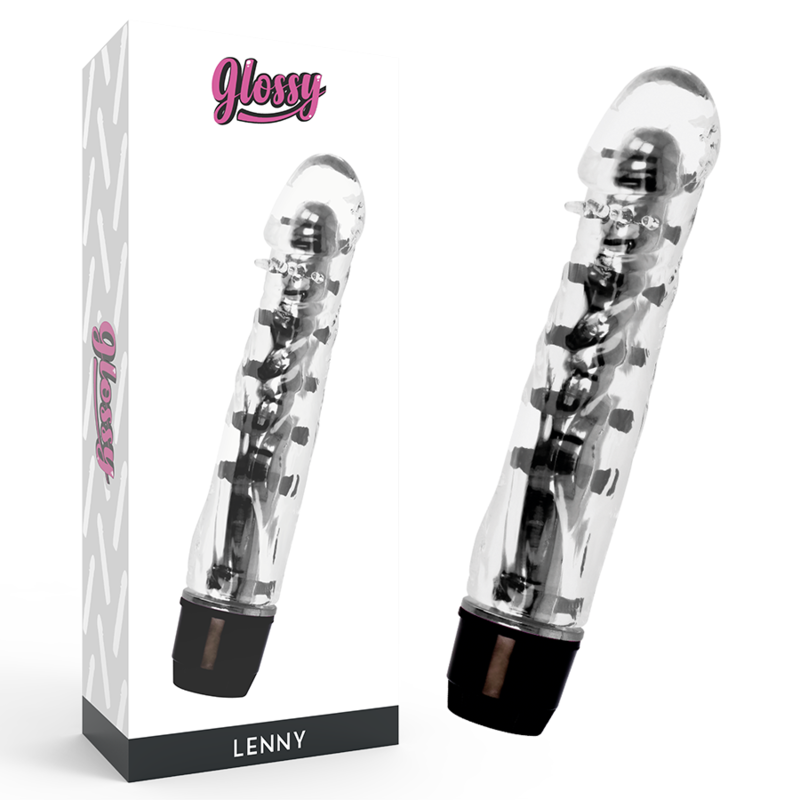 Glossy Lenny Vibrator Black - Vibrador de Diseño Compacto