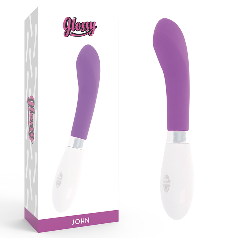 Glossy John Vibrator Purple - Vibrador de Diseño Moderno