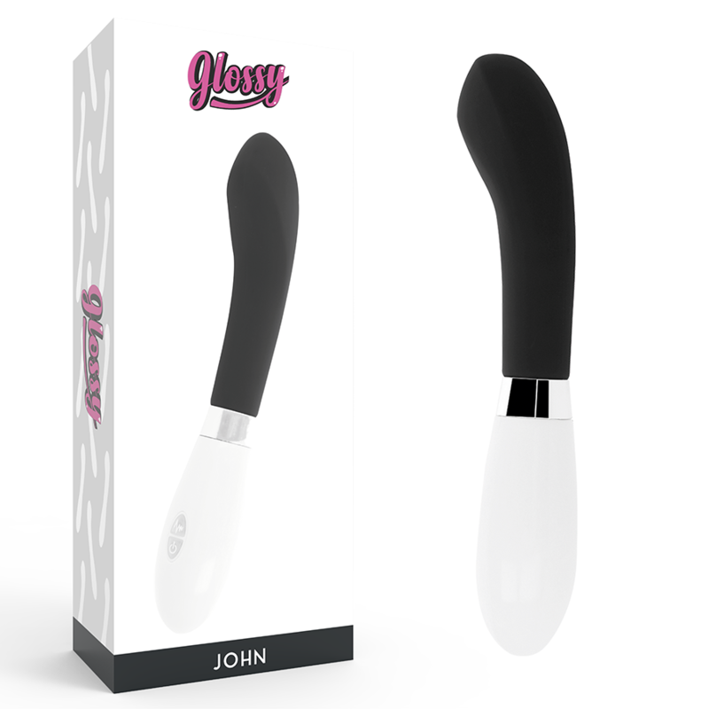 Glossy John Vibrator Black - Vibrador de Diseño Discreto