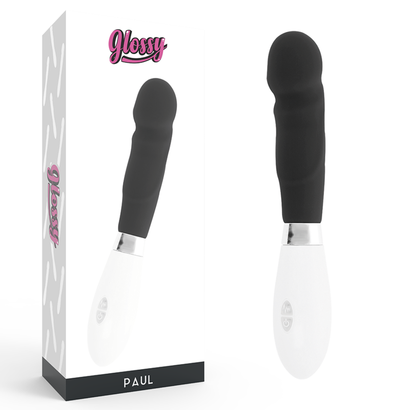 Glossy Paul Vibrator Black - Vibrador de Diseño Discreto