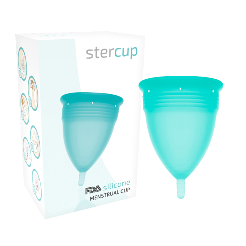 Stercup Copa Menstrual Silicona FDA Talla L Aquamarine