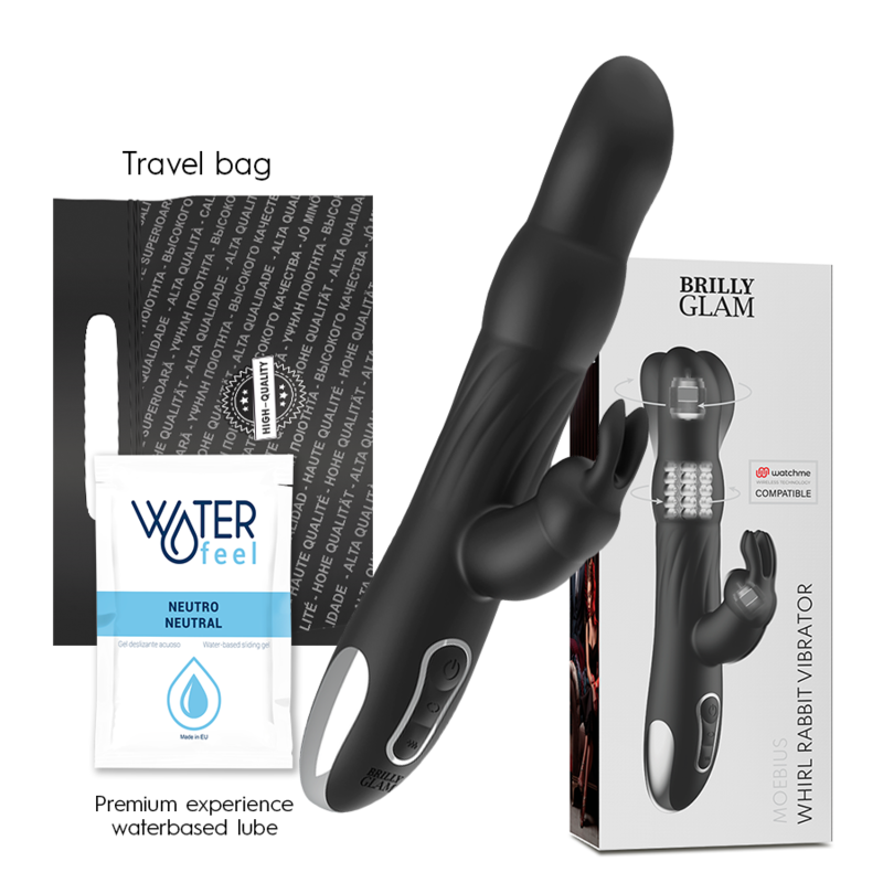Brilly Glam Moebius Rabbit Vibrator & Rotator con Control Remoto WatchMe