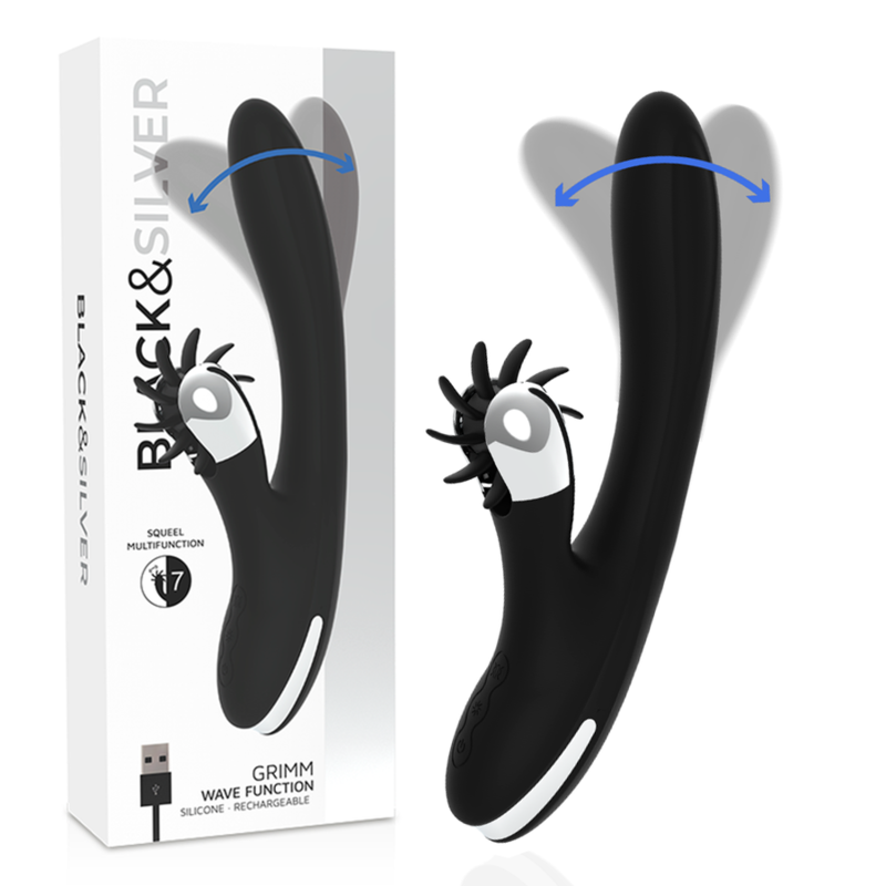 BLACK&SILVER Bunny Grimm Wave Function - Vibrador Rotatorio