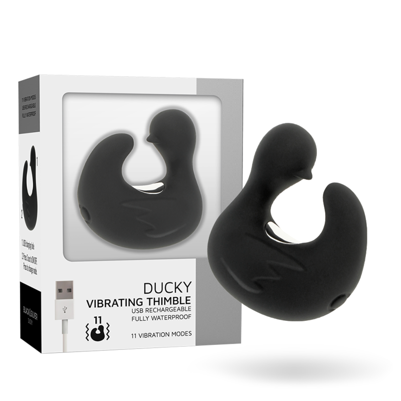 BLACK&SILVER Duckymania - Estimulador de Silicona Recargable