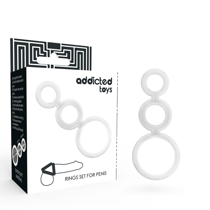 Addicted Toys - Set de Anillos Transparentes para Pene