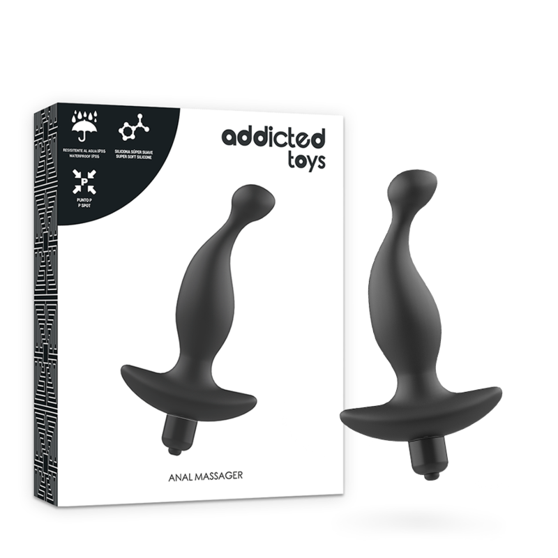 Addicted Toys Anal Massager with Black Vibration Model 1