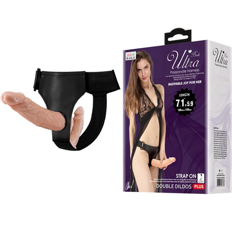 Baile Ultra Passionate Double Dildos with Harness