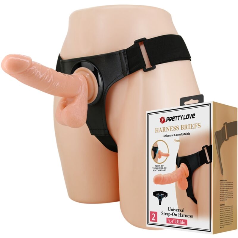 Pretty Love Harness Briefs Universal con Dildo Tom 20 cm