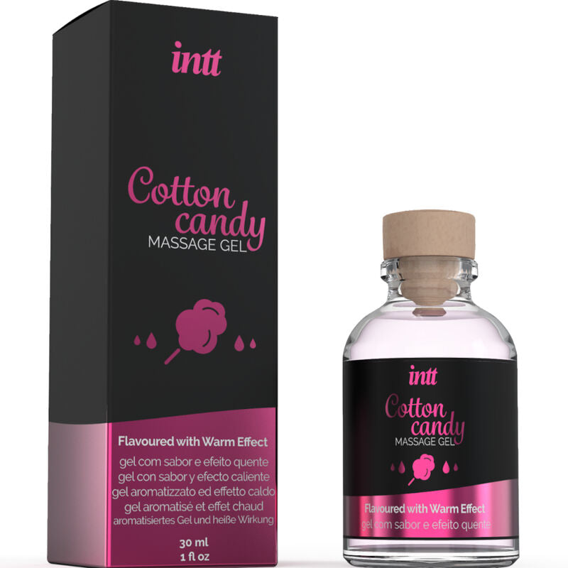Gel de Masaje INTT Sabor Algodón de Azúcar con Efecto Calor