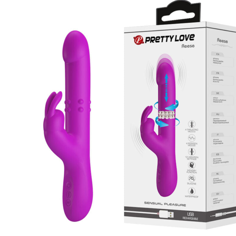 Pretty Love Reese Vibrador con Rotación Púrpura