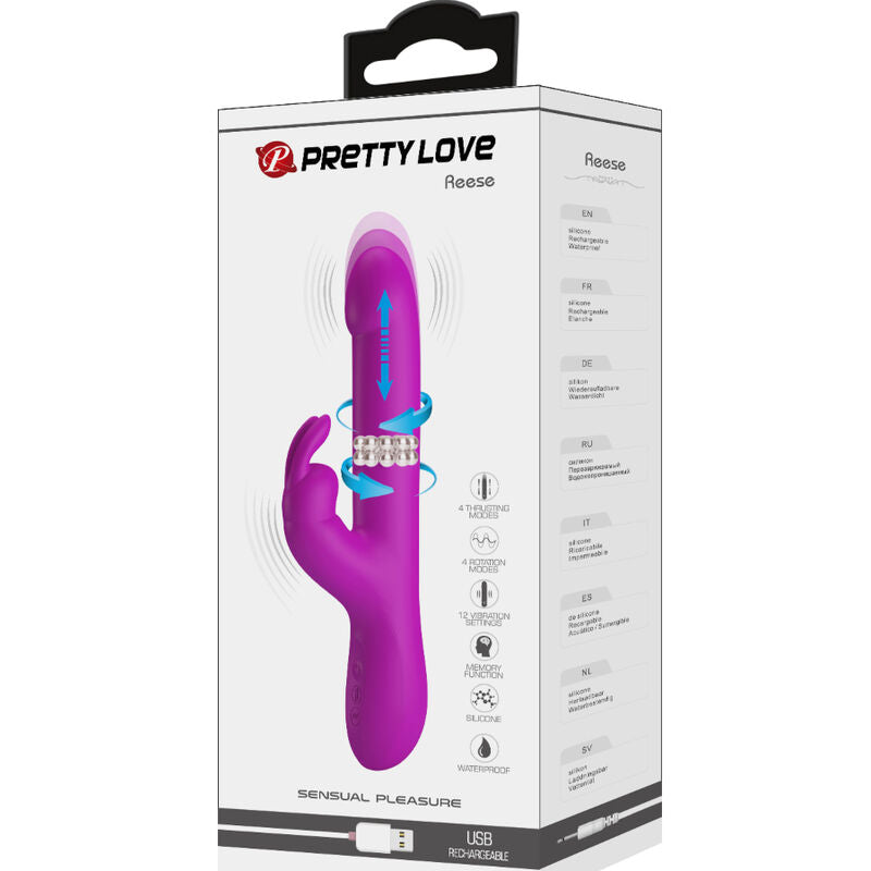 Pretty Love Reese Vibrador con Rotación Púrpura