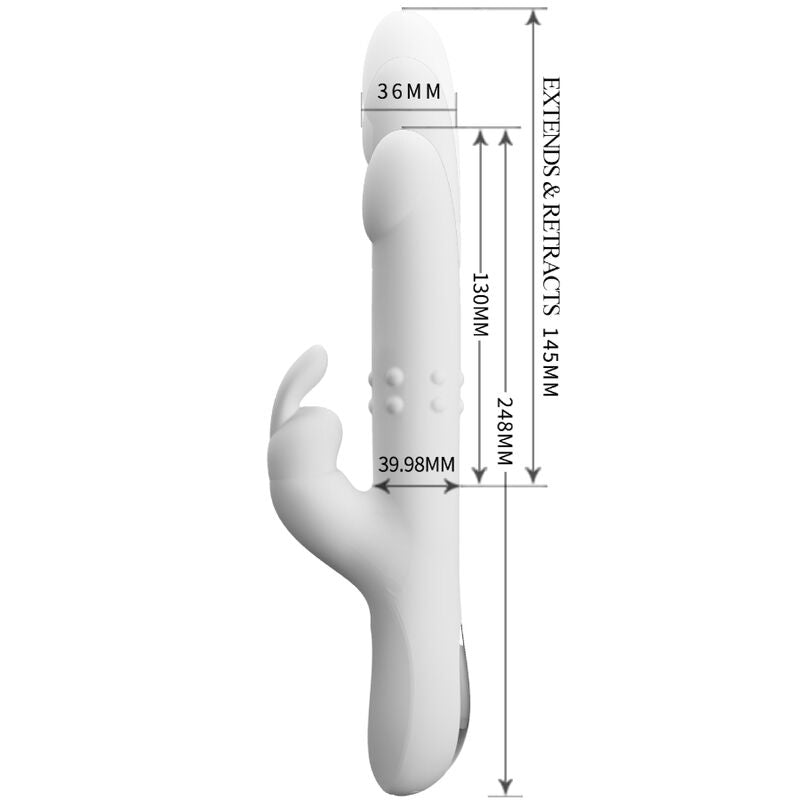 Pretty Love Reese Vibrador con Rotación Plateada