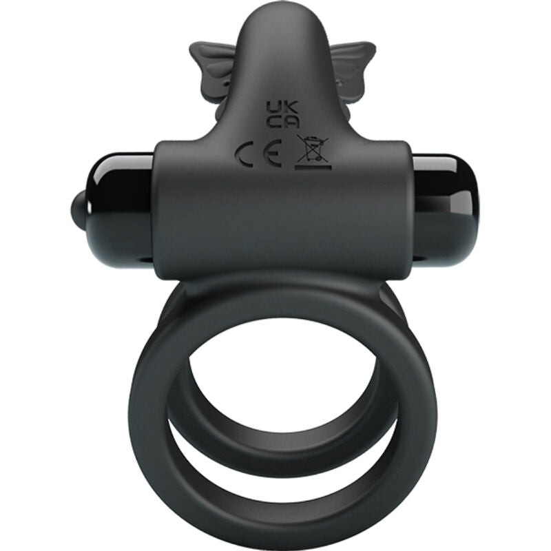 Pretty Love Double Vibrating Ring with Black Stimulator