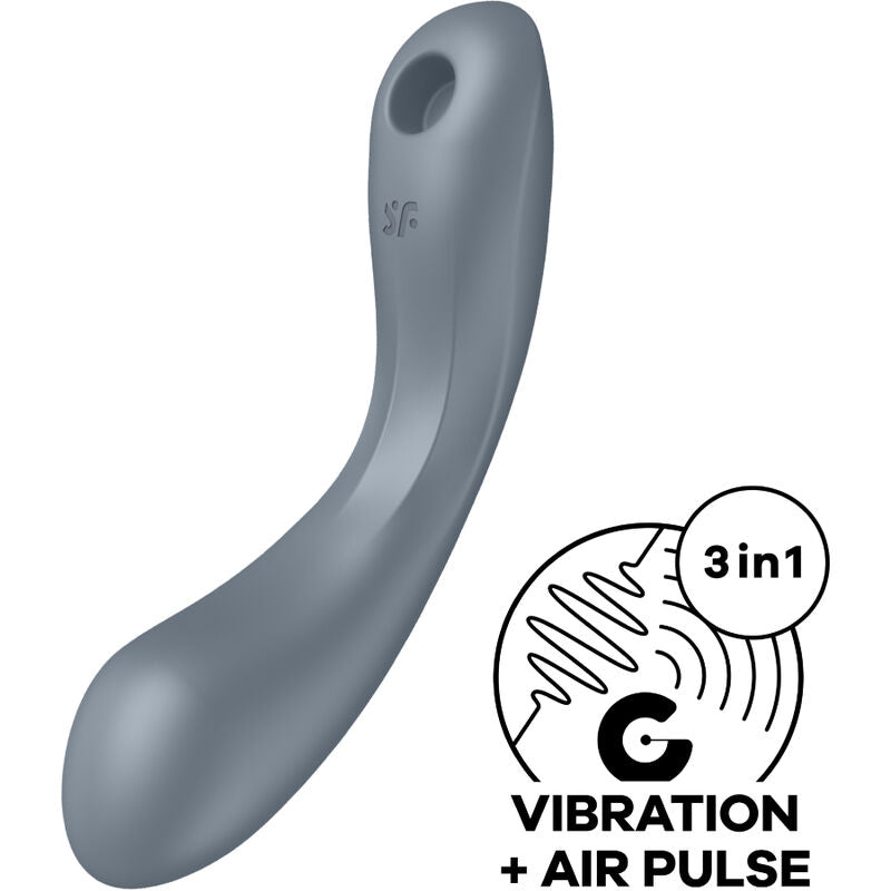 Satisfyer Curve Trinity 1 Air Pulse Vibration Grey - Estimulador de Clítoris
