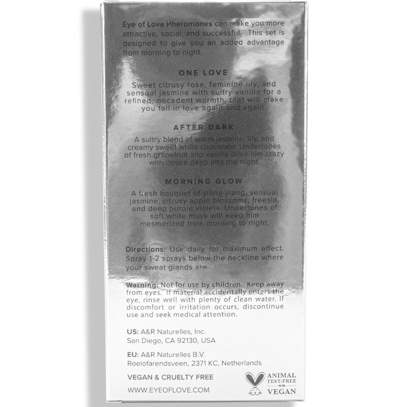 Eye of Love Set 3 Perfumes Feromonas 10ml - Morning Glow, One Love, After Dark