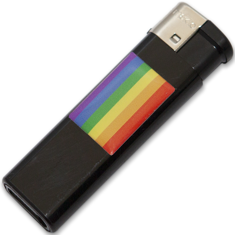 Encendedor Pride Negro con Bandera LGBT