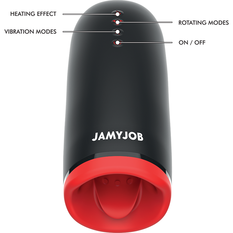 JAMYJOB Spin-X Masturbador con Calefacción y Rotación - Silicona Médica