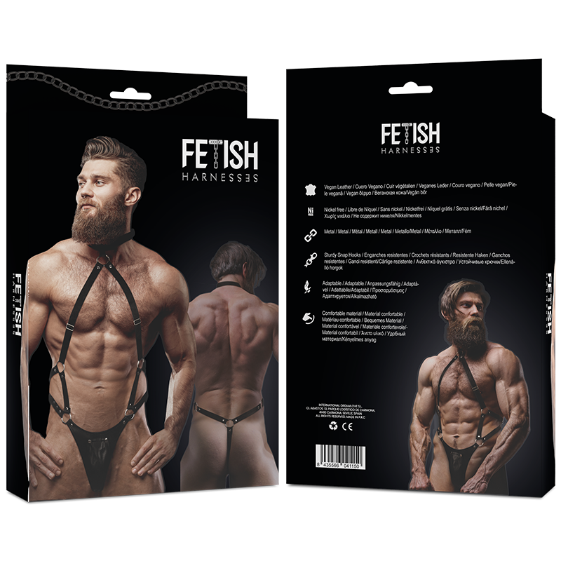 Fetish Submissive Attitude - Arnés Jock Strap en Eco-Leather para Hombre