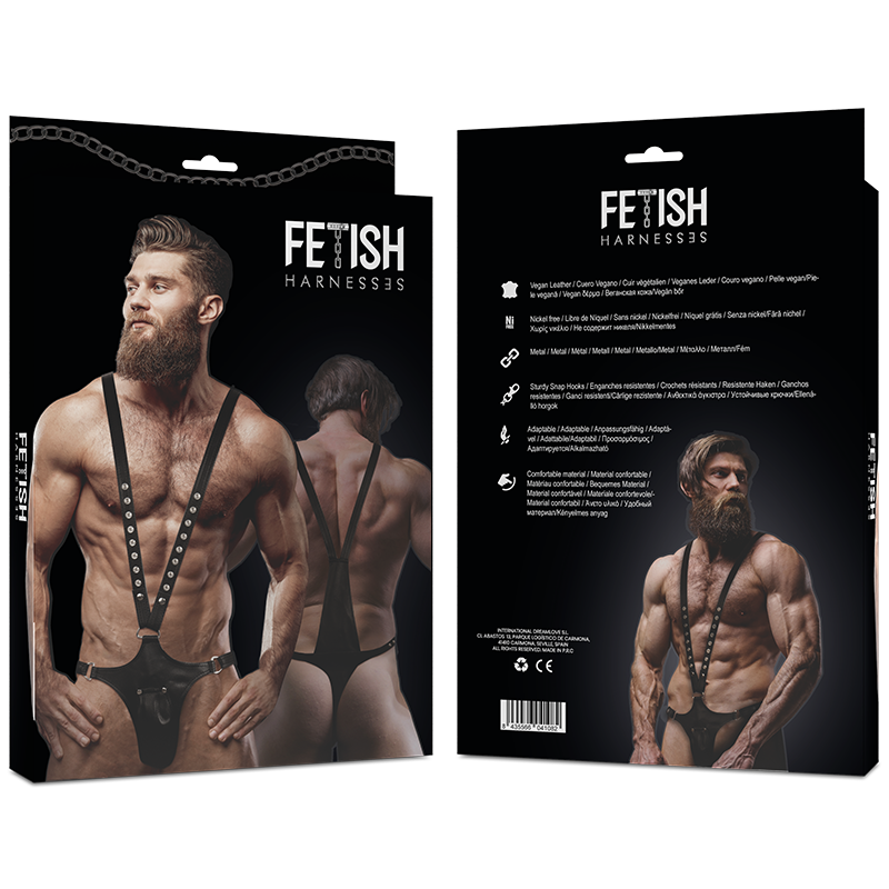 Arnés Eco-Leather V-Shaped para Hombre - FETISH SUBMISSIVE ATTITUDE