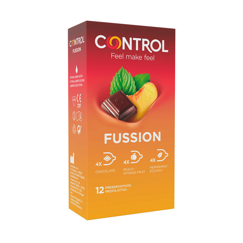 Control Fussion Condoms - Preservativos Aromatizados 12 Unidades