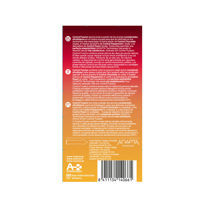 Control Fussion Condoms - Preservativos Aromatizados 12 Unidades