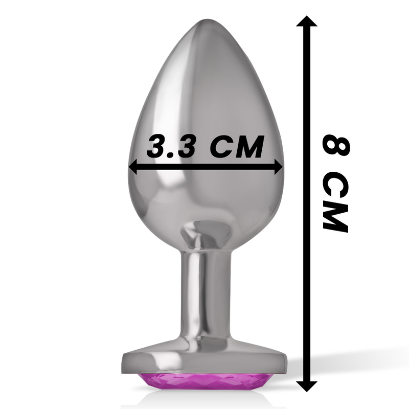 Plug Anal Metal Aluminio Corazón Rosa Talla M - Intense