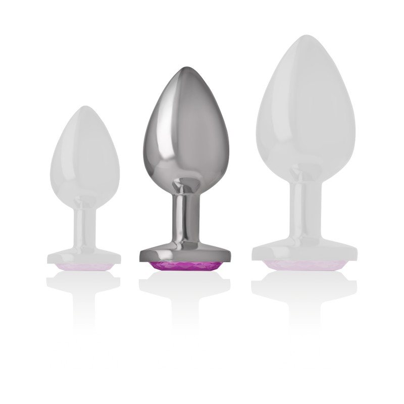 Plug Anal Metal Aluminio Corazón Rosa Talla M - Intense
