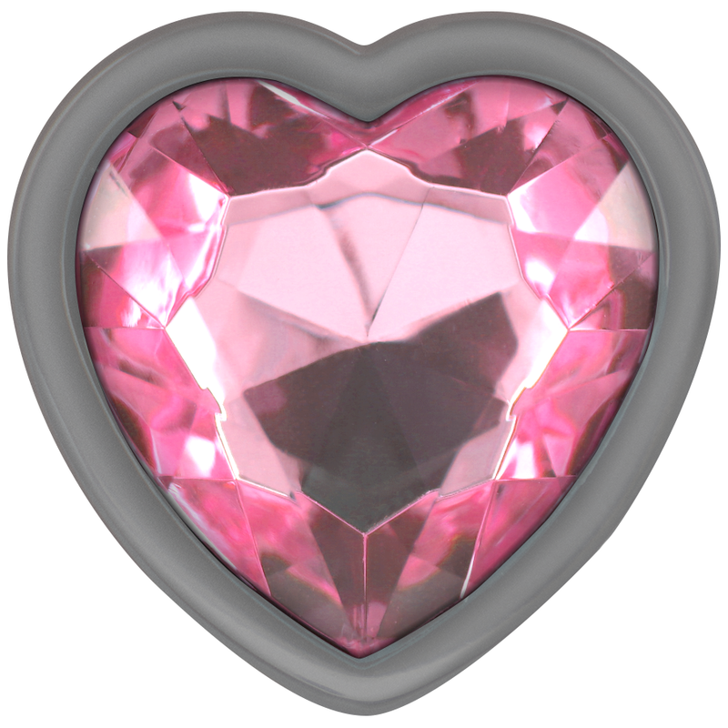 Intense Plug Anal Metal Aluminio Corazón Rosa Tamaño L