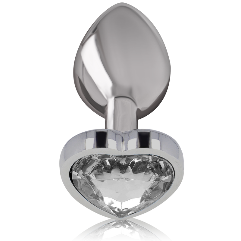 Intense Plug Anal Metal Aluminio Cristal Plateado Talla L