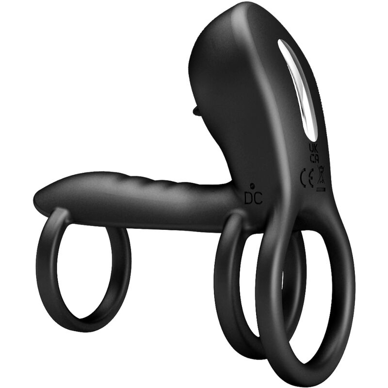 Pretty Love Jammy Penis Sheath - 12 Vibraciones con Lengua de Silicona Recargable