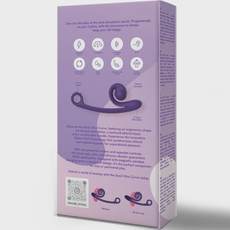 Snail Vibe Curve Vibrator Purple - Vibrador Curvo