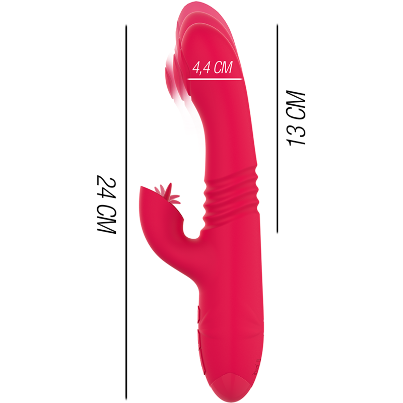 Intense DUA Vibrador Recargable Multifunción con Lengua Roja