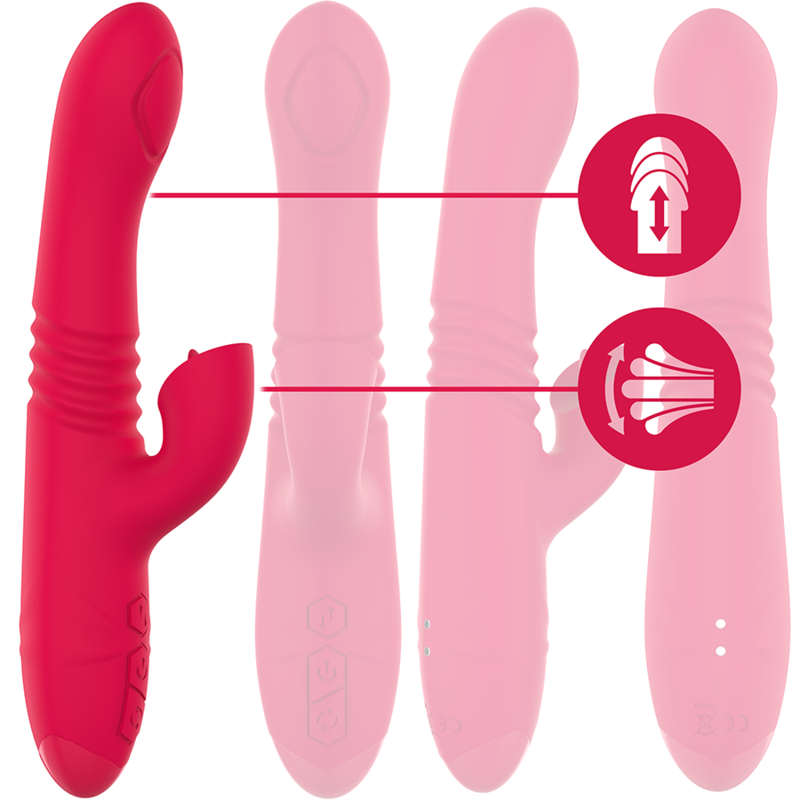Intense DUA Vibrador Recargable Multifunción con Lengua Roja