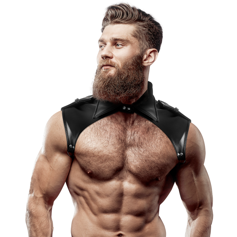 Arnés de Cuello Ajustable Eco-Cuero Brigade - FETISH SUBMISSIVE ATTITUDE