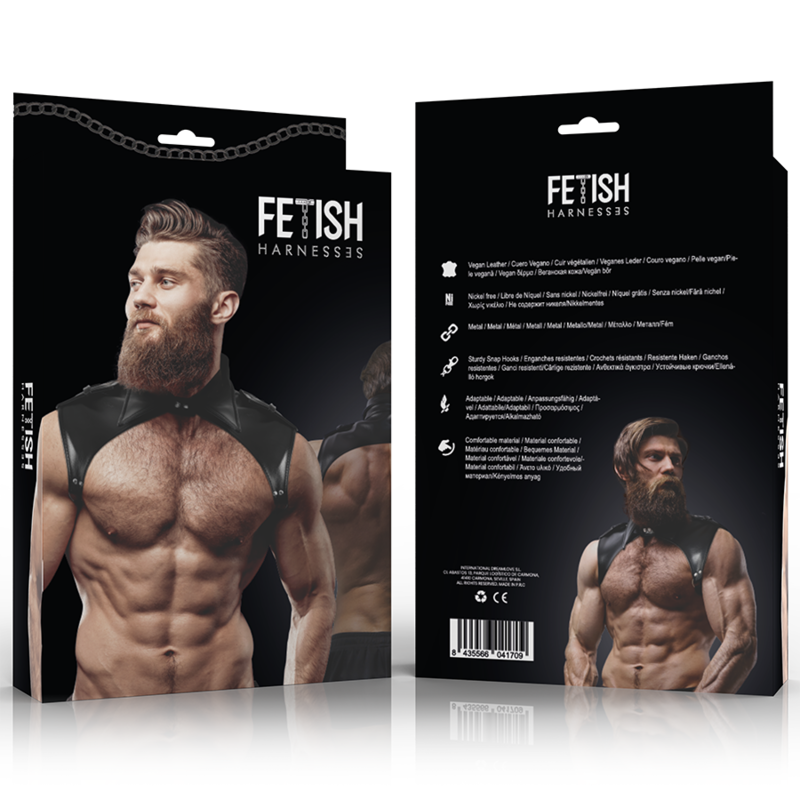 Arnés de Cuello Ajustable Eco-Cuero Brigade - FETISH SUBMISSIVE ATTITUDE