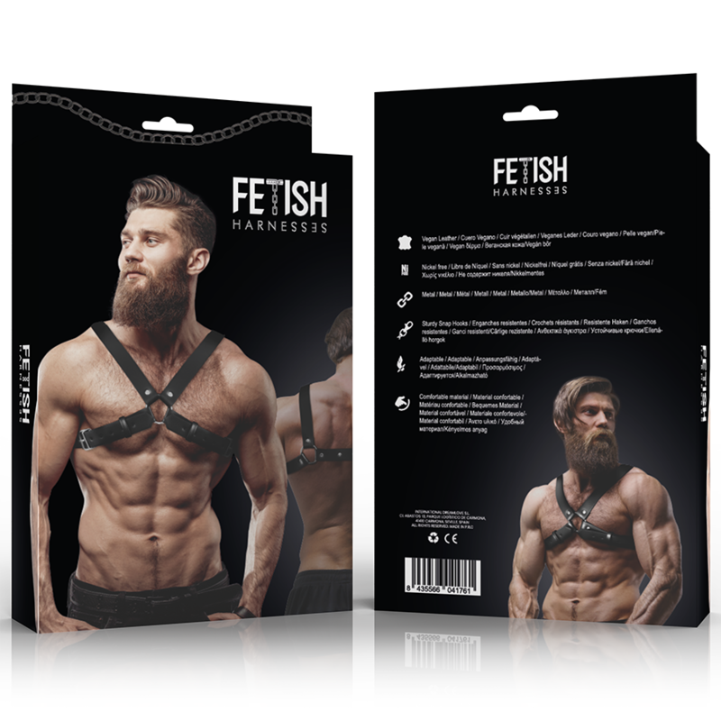 Arnés de Pecho Cruzado Eco-Cuero Ajustable - Fetish Submissive Attitude