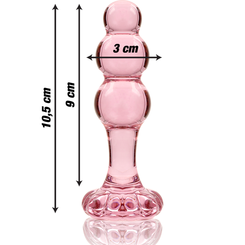 Plug Anal Borosilicato Rosa NEBULA Series - 10.7 cm