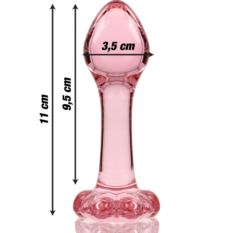 Plug Anal Borosilicato Rosa NEBULA Series 11 cm
