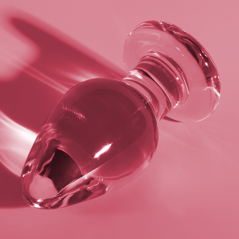 Nebula Series Plug Anal Vidrio Borosilicato Rosa 11x5 cm