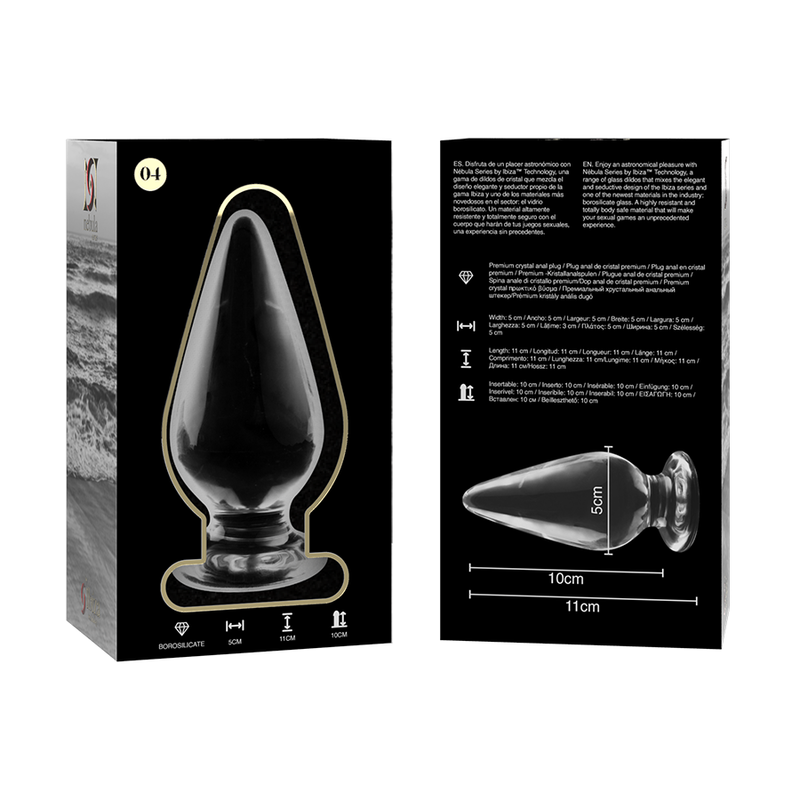 Nebula Series 4 - Plug Anal Vidrio Borosilicato Transparente 11 cm