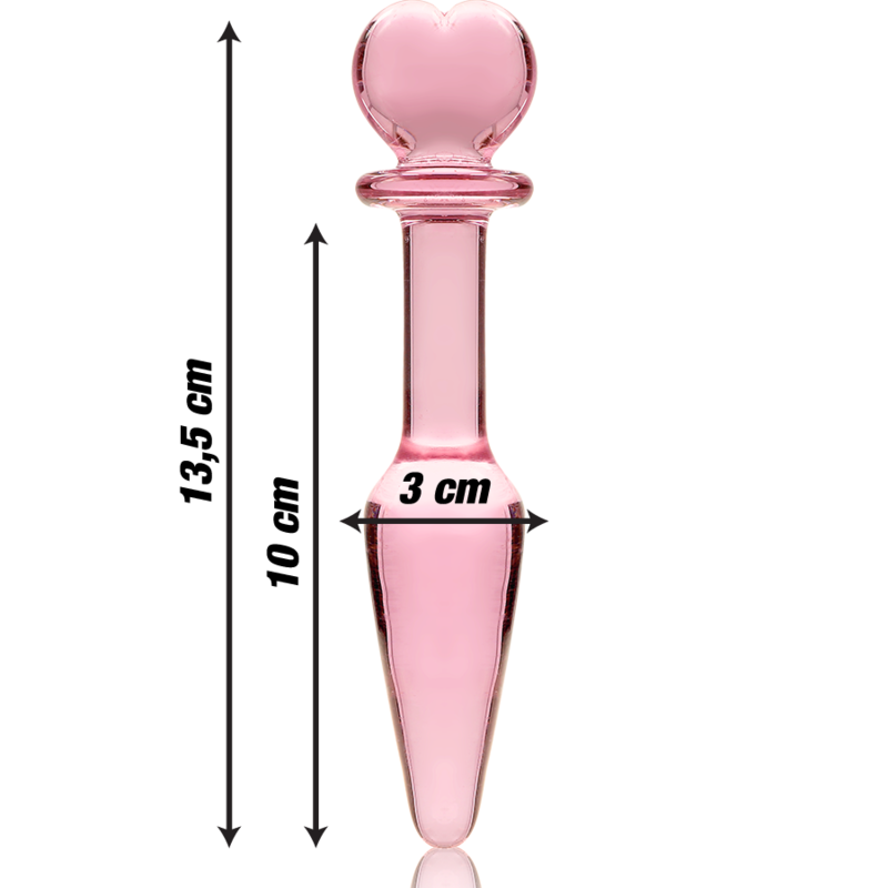 Nebula Series Model 7 - Plug Anal Vidrio Borosilicato Rosa 13.5 cm