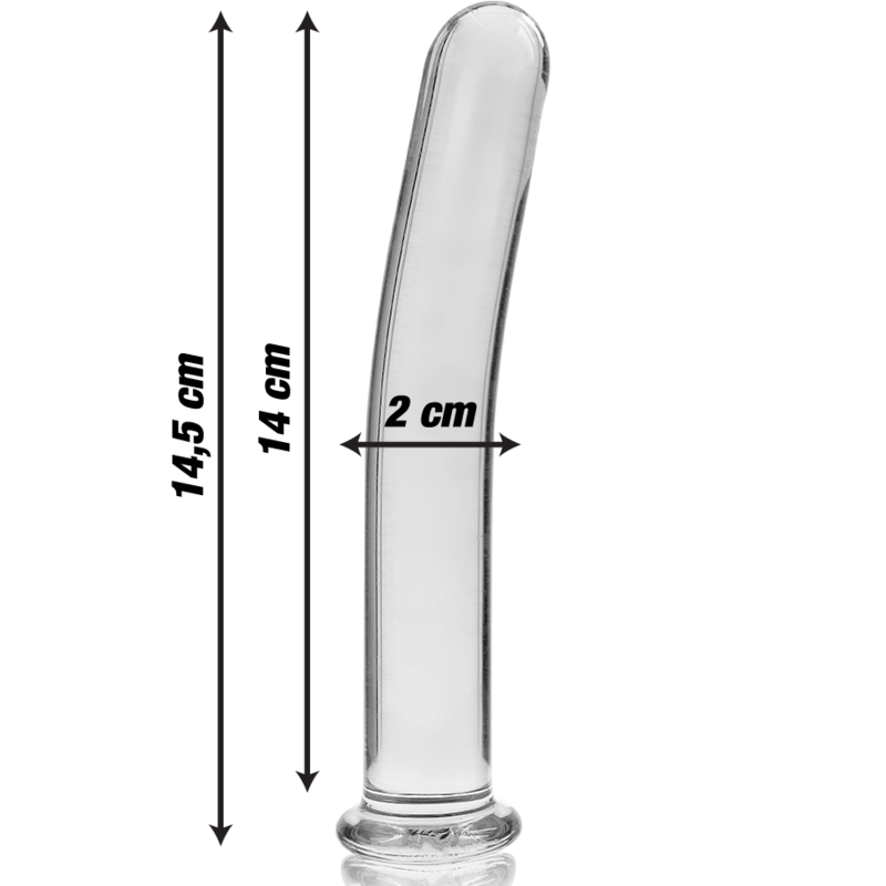 Nebula Series by Ibiza Model 8 - Dildo de Cristal Borosilicato Transparente 14.5 cm