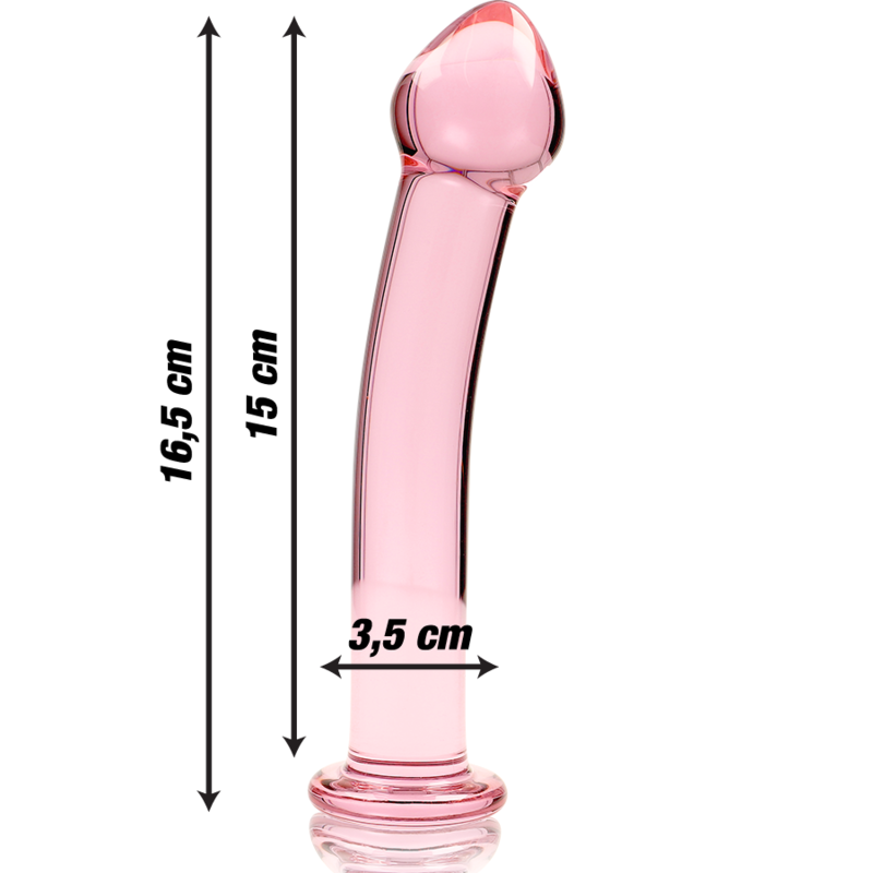 Nebula Series by Ibiza - Dildo Borosilicate Glass Rosa 16 cm