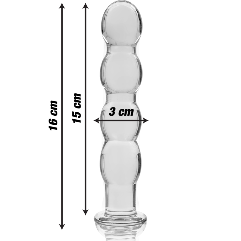 Nebula Series by Ibiza - Dildo de Cristal Borosilicato Transparente 16.5 cm