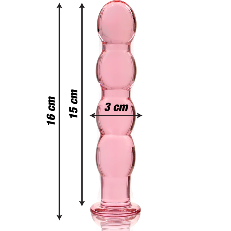 Nebula Series by Ibiza Model 10 - Dildo de Cristal Borosilicato Rosa 16.5 cm