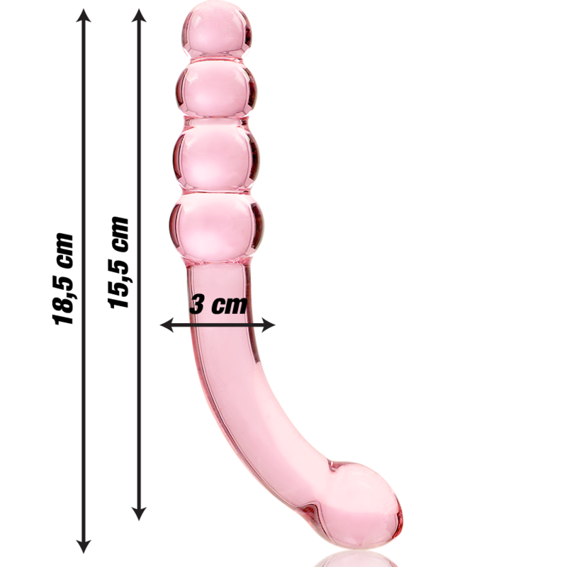 Nebula Series by Ibiza Model 14 - Dildo de Cristal Borosilicato Rosa 18.5 cm