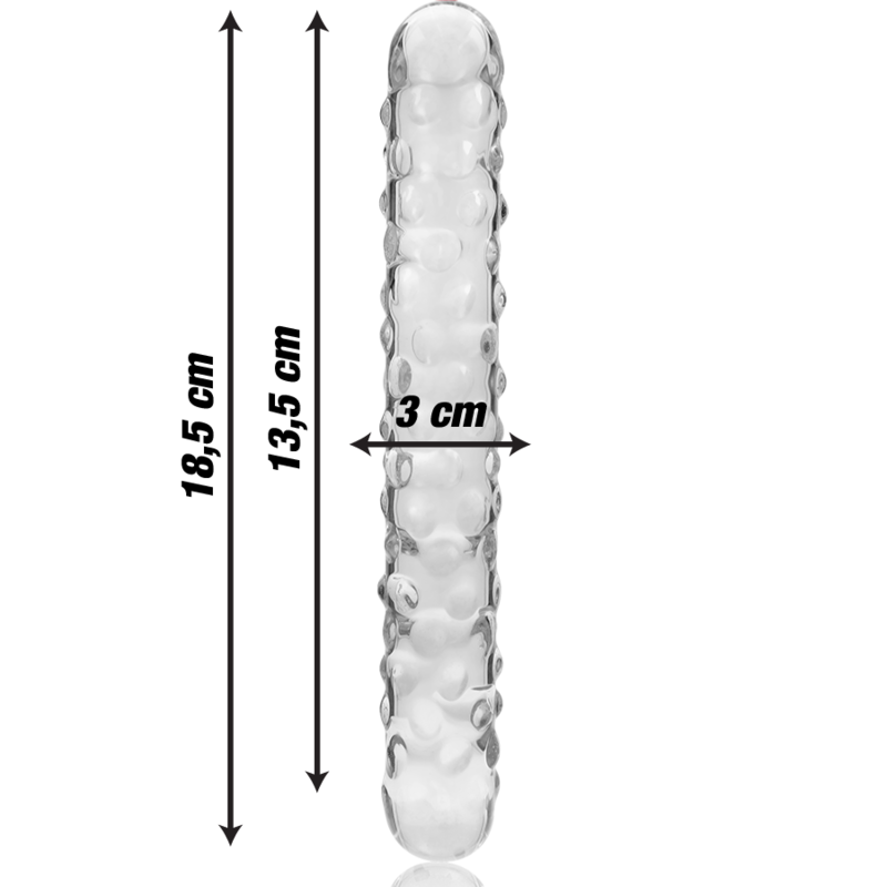 Nebula Series by Ibiza Model 15 - Dildo de Cristal Borosilicato Transparente 18.5 cm