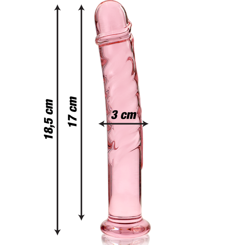 Nebula Series by Ibiza Model 16 - Dildo de Cristal Borosilicato Rosa 18.5 cm