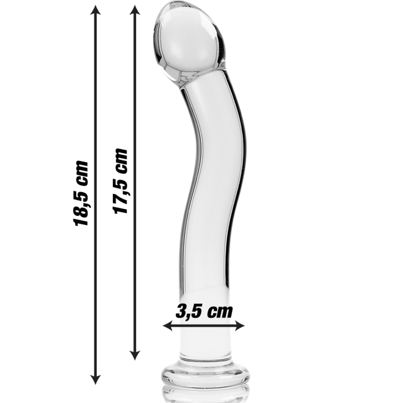 Nebula Series by Ibiza - Dildo de Cristal Borosilicato Transparente 18.5 cm